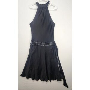 Anne Klein Women's Embellished Silk Evening Dress Black Size 14